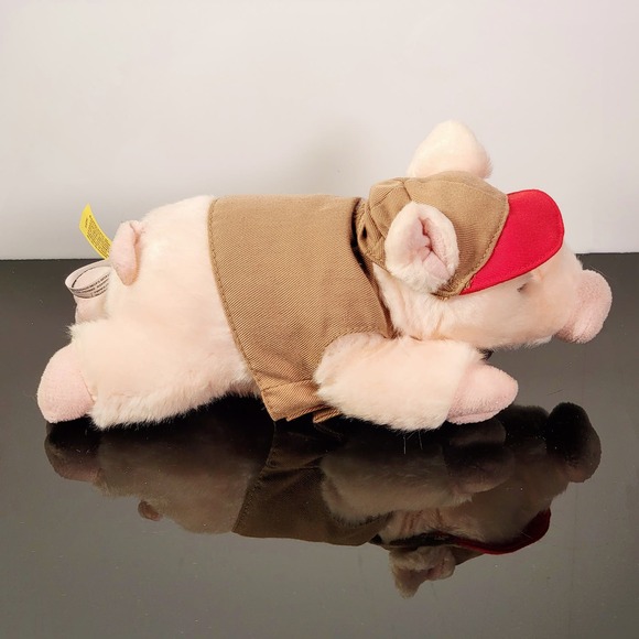Miyoni Pink Piglet by‎ Aurora w Build A Bear Jacket & Matching Hat Plush Pig 9" - Picture 3 of 9